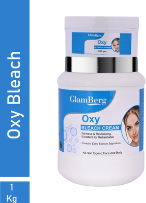 Glamberg Herbal Oxy Bleach Cream With Activator 1 kg(1000 g)