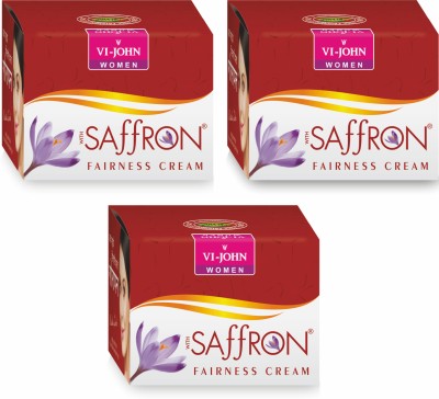 VI-JOHN WOMEN Saffron Advanced Fairness Cream Pack Of 3(150 g)