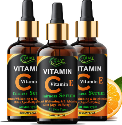 QUAT Advanced Vitamin C E Fairness Serum For Brighter Healthy & Whitening Skin(90 ml)