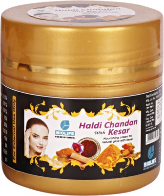 Bio Skylife Haldi Chandan & Kesar Nourishing Cream: Radiant Glow for Natural Beauty (50Gm)(100 g)