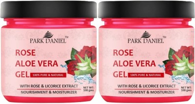 PARK DANIEL Rose Aloe Vera Extract Gel For Smooth Skin Pack of 2 of 100 gms(200 g)
