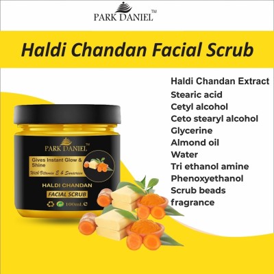 PARK DANIEL Haldi Chandan Skin Whitening Facial Scrub- Anti Pigmentation Combo of 2 100ML(200 ml)