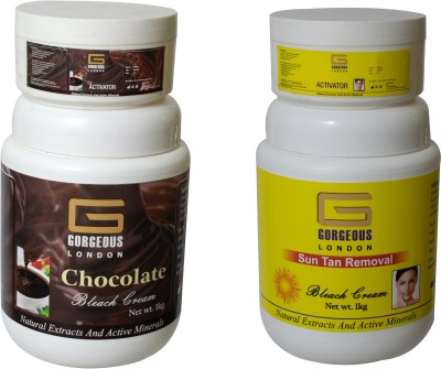 GgorgeousLondon Chocolate Bleach Cream 1kg and Sun Tan Removal Bleach Cream 1kg(2000 g)