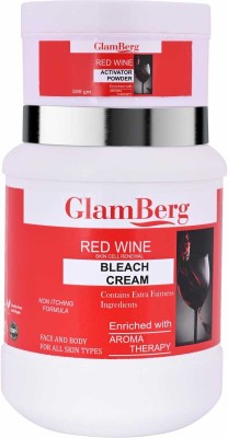 Glamberg Red Wine Bleach Cream For Skin Cell Renewal With soft skin For All Skin types(200 g)