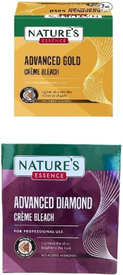 Nature's Essence Advance Gold Bleach Cream 210gm & Diamond Bleach 525gm Fairness & Radiance Gold(735 g)