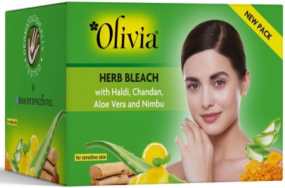 Olivia Herb Bleach For Sensitive Skin with Haldi, Chandan, Aloe Vera and Nimbu 150g(150 g)