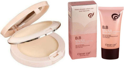 CLEVER CAT Face powder and BB foundation combo pack(2 Items in the set)