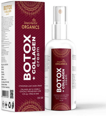 Simply Herbal Organics Botox Hydration & Anti Aging Cream with Collagen, BHT & Vitamin C(100 g)