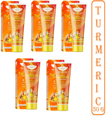 DOUBLE LIPS ANTISEPTIC , ANTI ACNE & FAIRNESS TURMERIC CREAM 50 GRM PACK OF 5(250 g)