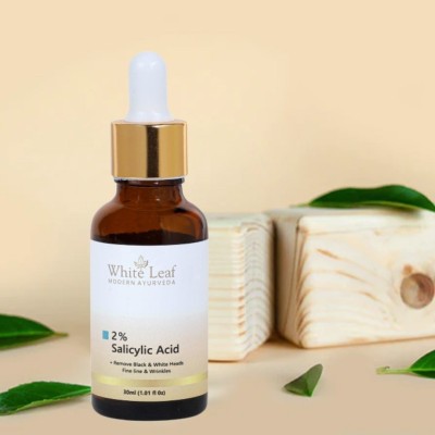 White Leaf Face Serum for Smoother & Brighter Skin Age Defying Whitening Salicylic Acid(30 ml)