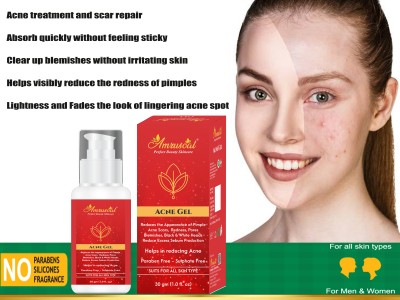 AMRUSOAL Anti Acne Face Gel, Pimple removal Collagen gel, Dark Spots and Blemish Reducing(30 g)