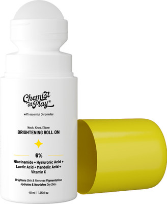 Chemist at Play Neck, Knee, Elbow BRIGHTENING ROLL ON | Brightens Skin & Removes Pigmentation |(40 ml)