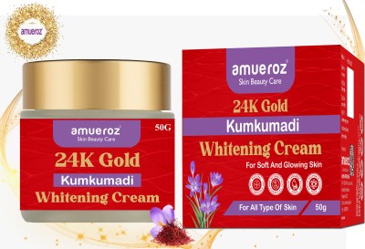 Amueroz 24K Gold Kumkumadi Whitening Day Cream For Lightening, Natural Glow Kesar cream(50 g)