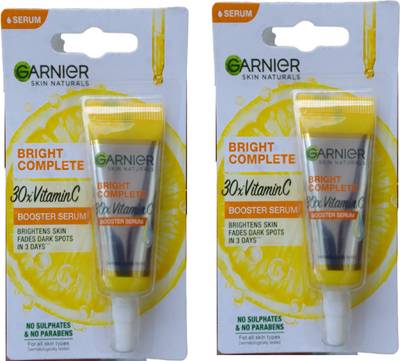 GARNIER Bright Complete Vitamin C Booster FACE Serum 7ML*2=14ml (PACK OF 2)