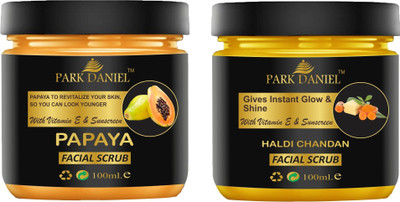PARK DANIEL Papaya & Haldi Chandan Extract Face Cleanser Hydrate Skin Pack of 2 of 100 ML Face Wash(200 ml)