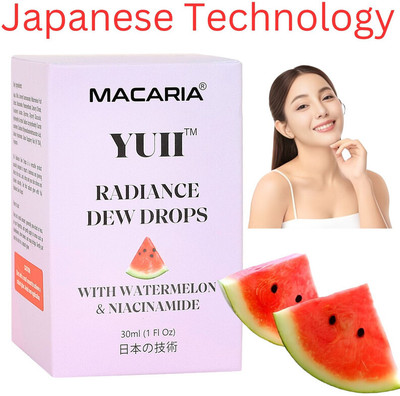MACARIA Yuii Radiance Dew Drops with Watermelon Serum By Japanese Technology(30 ml)