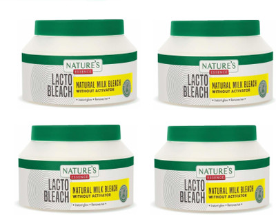 Nature's Essence Lacto Bleach 100ml PACK OF 4 Natural Milk bleach without Activator Instant Glow(400 ml)