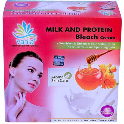 Vania Milk & Protein Bleach With Activator For Long Lasting Glow And Natural Fairness(250 g)