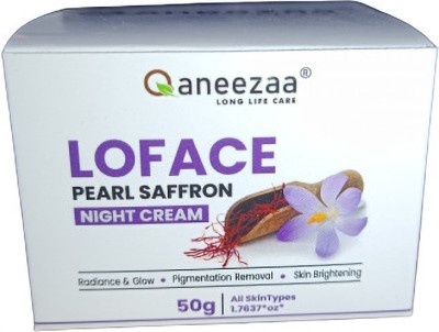 Qaneezaa Long Life Cream Loface Pearl Saffron Night Cream(50 g)