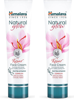HIMALAYA Natural Glow Face Cream with Kesar and Alfalfa & Vit Complex (Pack of 2 X 50g)(100 g)