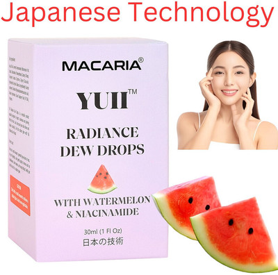 MACARIA Yuii Radiance Watermelon Dew Drops Glow+ Juicy Dew Drops Serum for Men & Women(30 ml)