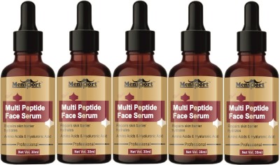 Mensport Multi Peptide Anti-Aging Face Serum For Collagen Boosting (30ml) Pack of 5(150 ml)