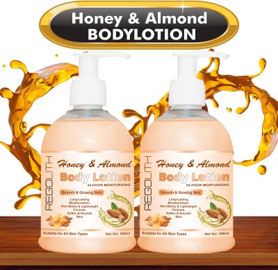 Regolith Body Lotion Almond With Honey Vitamin Moisturizing Lotions(600 ml)