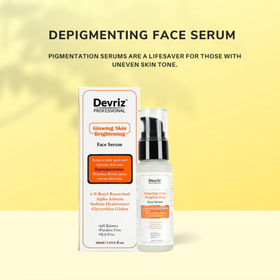 DEVRIZ PROFESSIONAL Face serum for depigmentation & skin brightening , Suits All Skin Types(30 ml)