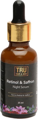 TRU HAIR & SKIN Retinol & Saffron Night Serum | Reduces Wrinkles & Increases Collagen(25 ml)