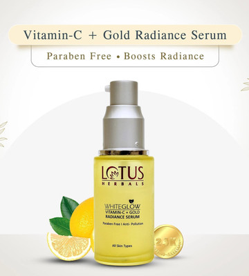 LOTUS HERBALS WhiteGlow Vitamin C and Gold Radiance Face Serum Dull & Dry Skin(30 ml)