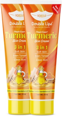 DOUBLE LIPS Turmeric Cream 30 Grm Pack of 2(60 g)