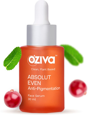 OZiva Absolut Even Anti-Pigmentation Face Serum (with Phyto Niacinamide, Phyto Alpha Arbutin, Aloe Vera & Rosemary) for Hyperpigmentation & Dark Spot Correction(30 ml)