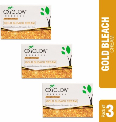 oxy glow herbals Gold Bleach Cream 50gm(Pack of 3) Increase Radiance Stimulates Skin Cells(150 g)