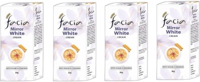 Facia Mirror White Cream With Kesar & Chandan 30gm- Pack of 4(120 ml)
