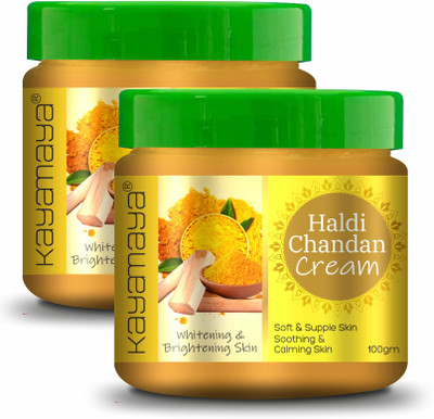 Kayamaya Haldi Chandan Cream for Whitening & Brightening Skin - Pack of 2(200 g)