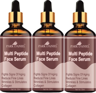 PARK DANIEL Multi Peptide Face Serum for Repair & Smoothen Wrinkles (30ml) Pack of 3(90 ml)