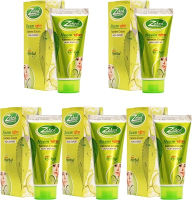 MOSKLIN ZOHRA NEEM KHEERA SKIN CREAM FOR BRIGHTER & CLEANSING SKIN PACK OF 50gm x 5(250 g)