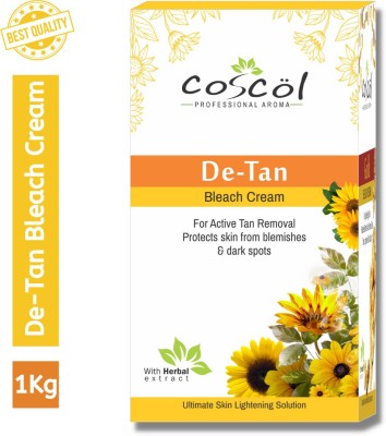 coscol De-Tan Bleach Cream for Blemish & Pigmentation Removal Reduces dark Spots 1Kg(1000 g)