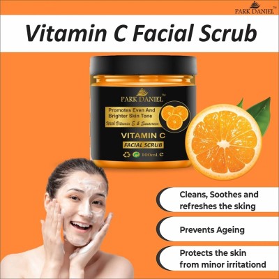 PARK DANIEL Vitamin C Face Cleanser Scrub Deep Cleansing Skin Pack of 1 100 ML Face Wash(100 ml)