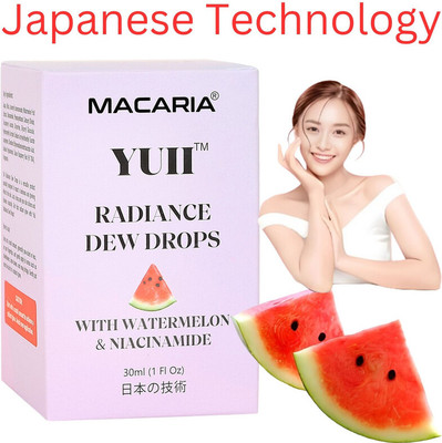 MACARIA Yuii Radiance Dew Drops with Watermelon Niacinamide Dew Drops Vitamin E(30 ml)