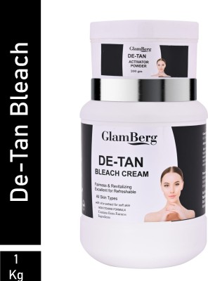 Glamberg Herbal De-Tan Bleach Cream With Activator 1 kg(1000 g)