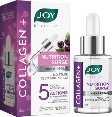 Joy Revivify Collagen+ Nutrition Surge Night Repair Moisture Restoring Serum | With CoQ10+Hyaluronic | Face Serum(30 ml)