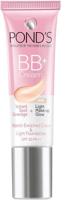 POND's BB+ Cream, Instant Spot Coverage + Light Make-up Glow, Ivory 18g (pack of 1)(18 g)