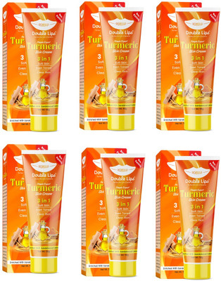 DOUBLE LIPS FAIRNESS & DARK SPOT REMOVER TURMERIC CREAM 50 GRM PACK OF 6(300 ml)