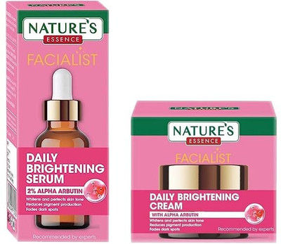 Nature's Essence DAILY BRIGHTENING SERUM+CREAM WITH ALPHA ARBUTIN 30ML+45G(75 ml)