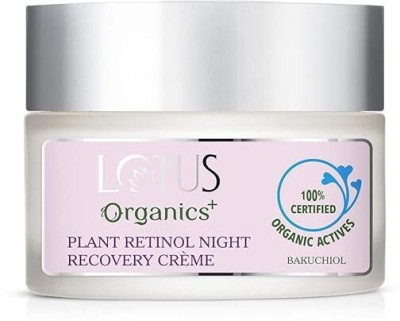 Lotus Organics+ Bakuchiol Plant Retinol Recovery Night Cream Reduces Fine Lines & Wrinkles(50 g)