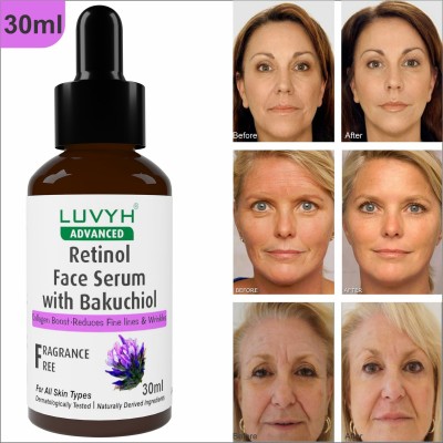 LUVYH Retinol Face Serum with Bakuchiol, Reduces Fine Lines & Wrinkles(30 ml)