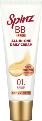 Spinz BB Pro Brightening & Beauty Face All-in-One Daily Cream | SPF 20 PA++ (Beige)(29 g)