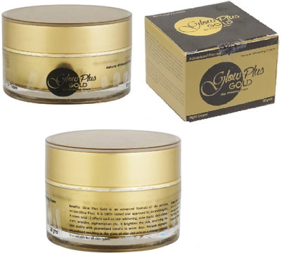 Glow plus Gold Night Cream For Skin Whitening Made In France(30 g)