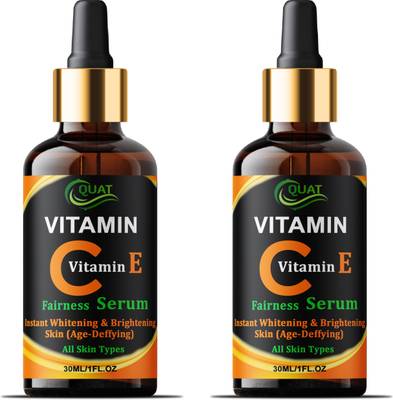 QUAT Vitamin C E Face Serum For Skin Whitening, Brightening, Anti Ageing & Smoothing